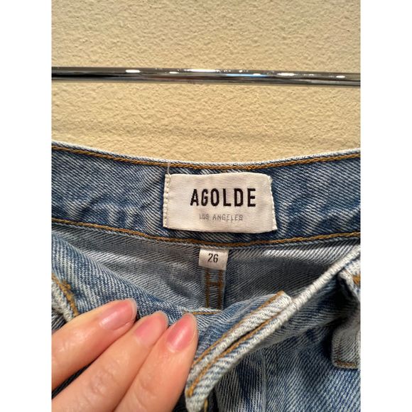 New *FLAW* AGOLDE Riley High Rise Straight Crop in Dimension Size 26 MSRP $188 - Picture 6 of 9